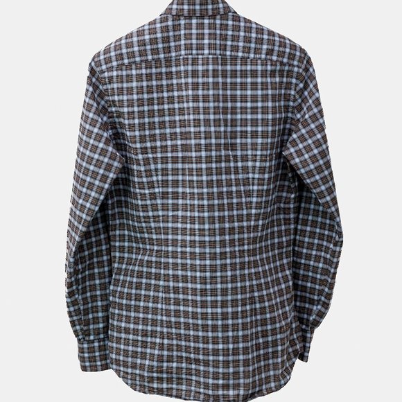 Prada Blue Checkered Cotton Shirt - Picture 2 of 14
